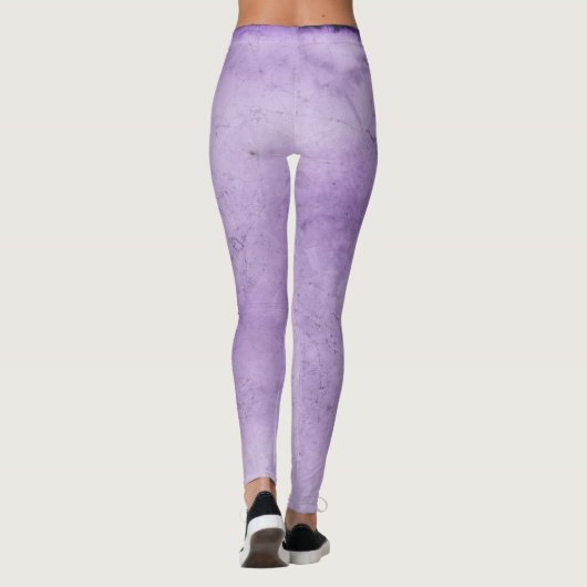 Paarse lavender Faded gestripte vrouwen Leggings (Achterkant)