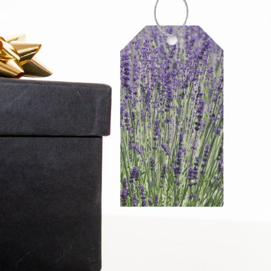 Paarse Lavender Fields Floral Cadeaulabel