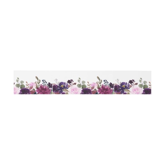 Paarse Lavender Floral Boho Wedding-uitnodiging Uitnodigingen Wikkel (Vlak)
