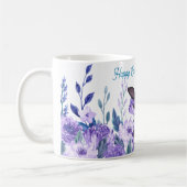 Paarse lavender Floral Whimsical Easter Bunny Mok (Links)