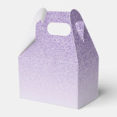 Paarse lavender Glitter Monogrammed ombre Bedankdoosjes (Achterkant)