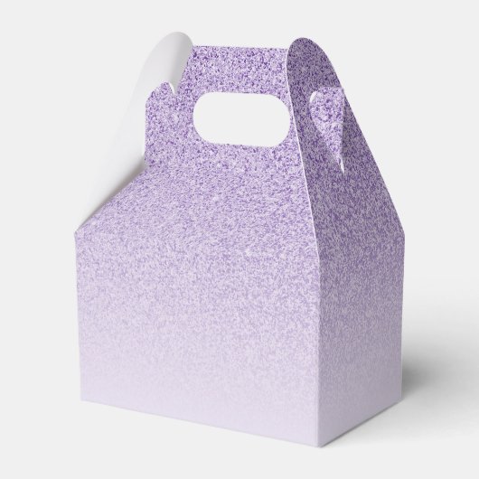 Paarse lavender Glitter Monogrammed ombre Bedankdoosjes (Achterkant)