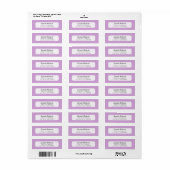 Paarse Lavender Return Address Labels (Full Sheet)