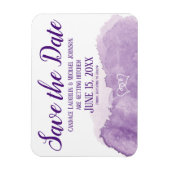 Paarse lavender Save the Date Wedding Magneet (Verticaal)