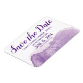 Paarse lavender Save the Date Wedding Magneet (Linkerzijde)