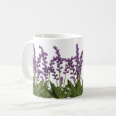 Paarse lavender Spring Flowers Coffee Mok (Voorkant links)