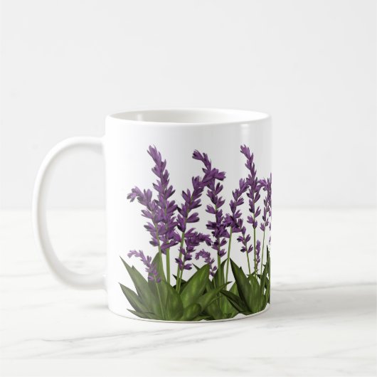 Paarse lavender Spring Flowers Coffee Mok (Links)