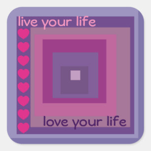 paarse lavender velden diamantpatroon kunst vierkante sticker