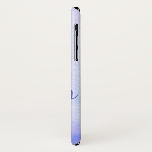 Paarse Lavender Waterverf Cute Initiaal Naam Case-Mate iPhone Case (Achterkant/links)