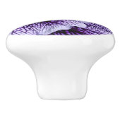 Paarse lavenderbloemkool ronde keramische trekknop keramische knop (Zijkant)