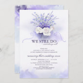 Paarse Lavenders "We doen nog steeds" bruiloft Jub Kaart (Voorkant / Achterkant)