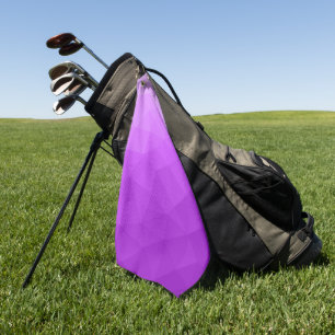 Paarse laveneder verloop geometrisch mesh patroon golfhanddoek
