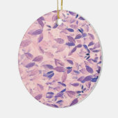 Paarse leaves keramisch ornament (Links)