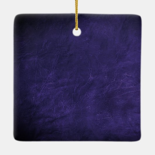 Paarse lederen eerste kerstman getrouwd keramisch ornament (Achterkant)