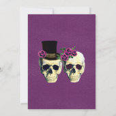 Paarse lederen Gothic Skull Weddenschap Kaart (Achterkant)
