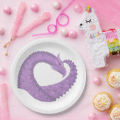 Paarse leeuwerik papieren bordje (Feest)