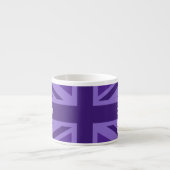 Paarse legance Keep Calm Jouw tekst Union Jack Espresso Kop (Voorkant)