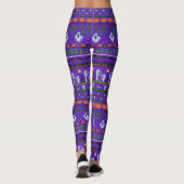 Paarse leggings Halloween partij gebreide horror (Achterkant)