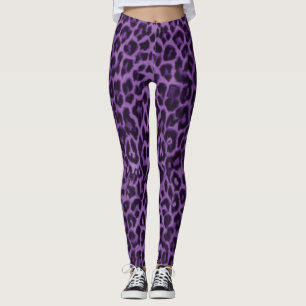 Paarse Leggings van het Leopard Pattern Dierenafdr