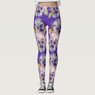 Paarse Leggings voor bloemen
