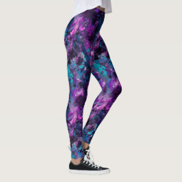 Paarse Leggings voor Opal Water - Abstracte krista