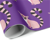 Paarse lemur cadeaupapier (Rol Hoek)