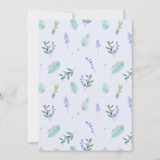 Paarse lente bloemenkrans bruiloft uitnodigingen (Achterkant)