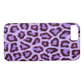 Paarse leopard Case-Mate iPhone case (Achterkant (Horizontaal))