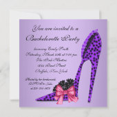 Paarse Leopard Corset vrijgezellenfeest Kaart (Achterkant)