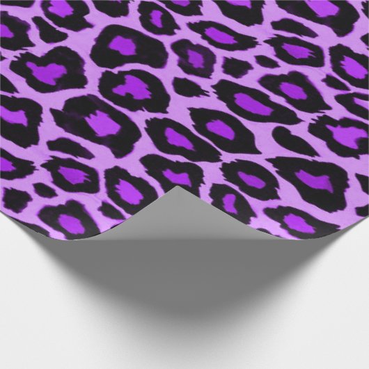 Paarse leopard Pattern Cadeaupapier (Hoek)