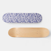 Paarse leopard Pattern Digital Lavender Skateboard (Horizontaal)