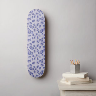 Paarse leopard Pattern Digital Lavender Skateboard