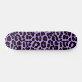Paarse leopard Spots Print Patroon Skateboard (Horizontaal)