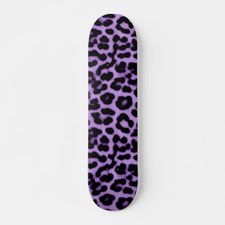 Paarse leopard Spots Print Patroon Skateboard