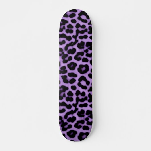Paarse leopard Spots Print Patroon Skateboard (Voorkant)