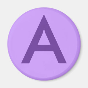 Paarse letter of tekst op T-shirten en -producten Magneet