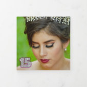 Paarse libel, Carriage Quinceañera Uitnodiging (Cover)