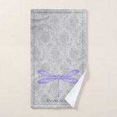 Paarse libel Damask Bad Handdoek (Handdoek)