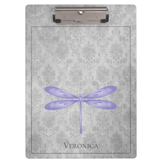 Paarse libel Damask Klembord (Voorkant)