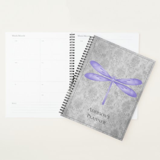 Paarse libel Damask Planner (Display)