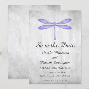 Paarse Libel Save the Date Uitnodiging