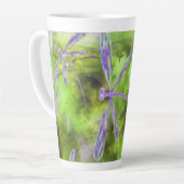 Paarse libellen op Limoen Latte Mok (Linkerhoek)