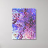 Paarse Libellennevel Canvas Afdruk (Voorkant)