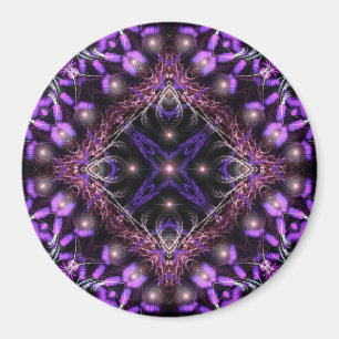 Paarse Licht Fractal Tapijt Magneet