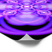 Paarse lichten Mandala Poster (Hoek)