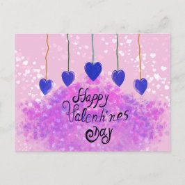 Paarse liefde briefkaart