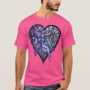 Paarse liefde Fairy Art MoonChild Faerie Moon T-shirt