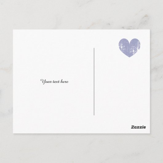 Paarse liefde hart bruiloft dank u kaarten (Achterkant)