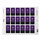 Paarse Light Mandala Business Marketing Etiket (Full Sheet)