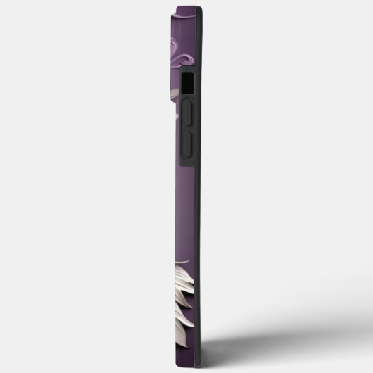 Paarse Lila bloemen 3D Case-Mate iPhone Case (Achterkant / Links)